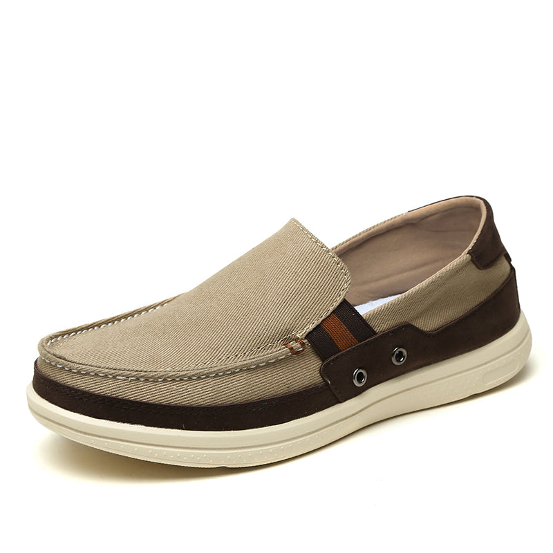 Mens Slip On Canvas Shoes Outdoor Walking Boat Shoes | runandup - canvas shoes