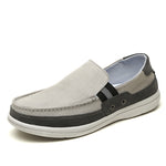 Mens Slip On Canvas Shoes Outdoor Walking Boat Shoes | runandup - canvas shoes