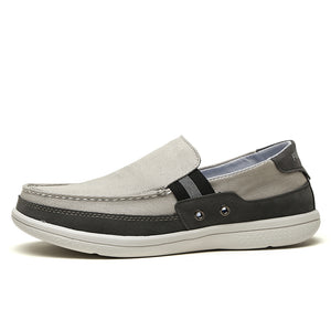 Mens Slip On Canvas Shoes Outdoor Walking Boat Shoes | runandup - canvas shoes