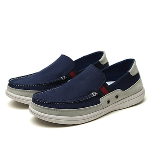 Mens Slip On Canvas Shoes Outdoor Walking Boat Shoes | runandup - canvas shoes