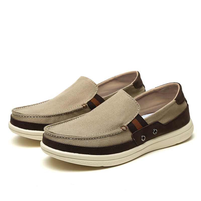 Mens Slip On Canvas Shoes Outdoor Walking Boat Shoes | runandup - canvas shoes