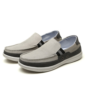 Mens Slip On Canvas Shoes Outdoor Walking Boat Shoes | runandup - canvas shoes