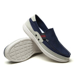 Mens Slip On Canvas Shoes Outdoor Walking Boat Shoes | runandup - canvas shoes