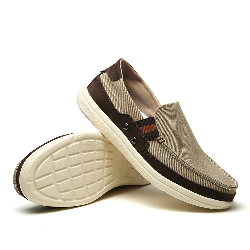 Mens Slip On Canvas Shoes Outdoor Walking Boat Shoes | runandup - canvas shoes