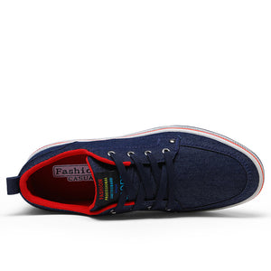 Lace Up Canvas Shoes Breathable Casual Walking Shoes for Men | runandup - canvas shoes