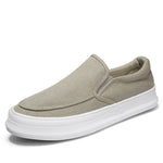 Casual Slip on Canvas Shoes Thick Bottom Loafers for Men | runandup - canvas shoes