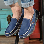 Mens Canvas Shoes Vintage Breathable Slip on Loafers for Walking | runandup - canvas shoes