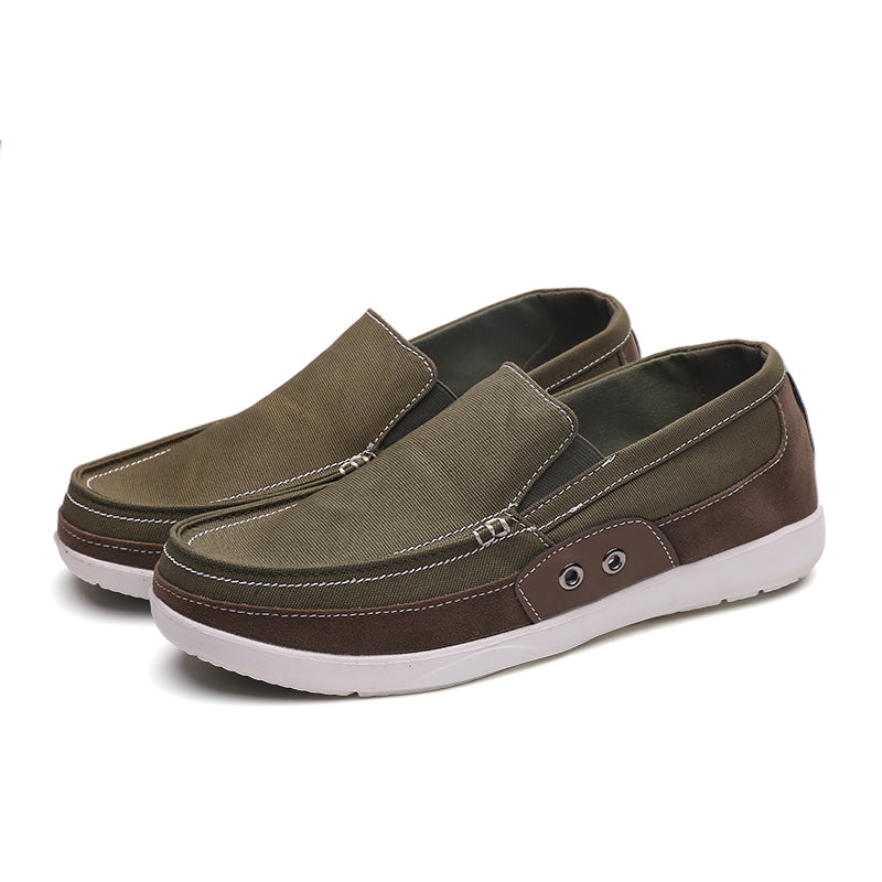 Slip on Mens Canvas Shoes Breathable Outdoor Walking Shoes | runandup - canvas shoes