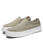 Casual Slip on Canvas Shoes Thick Bottom Loafers for Men | runandup - canvas shoes