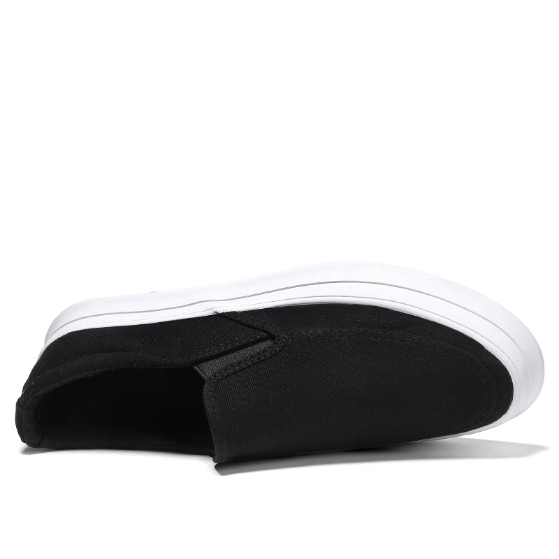 Casual Slip on Canvas Shoes Thick Bottom Loafers for Men | runandup - canvas shoes