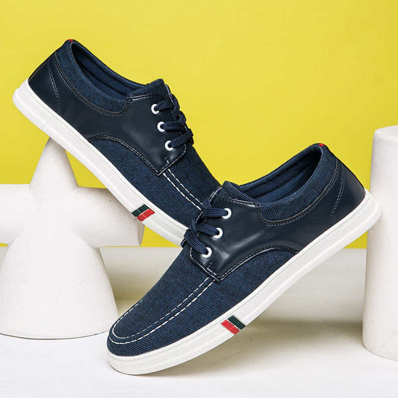 Mens Casual Lace Up Canvas Shoes Fashion Walking | runandup - canvas shoes