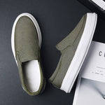 Casual Slip on Canvas Shoes Thick Bottom Loafers for Men | runandup - canvas shoes