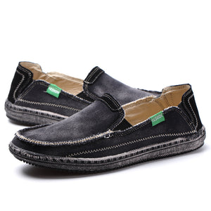 Men's Canvas Slip On Shoes Causal Breathable Loafers | runandup - canvas shoes