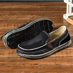 Mens Canvas Shoes Vintage Breathable Slip on Loafers for Walking | runandup - canvas shoes