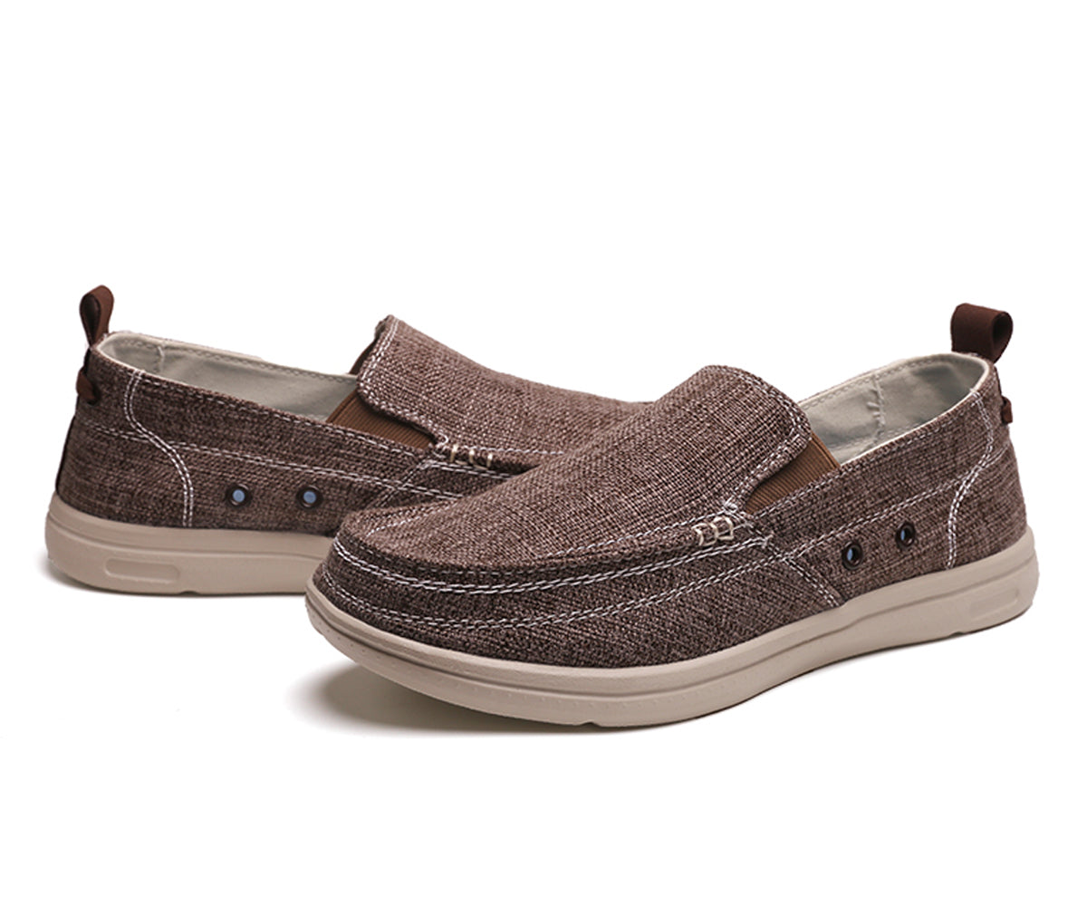 Slip On Canvas Shoes Casual Loafers Boat Shoes for Men | runandup - canvas shoes