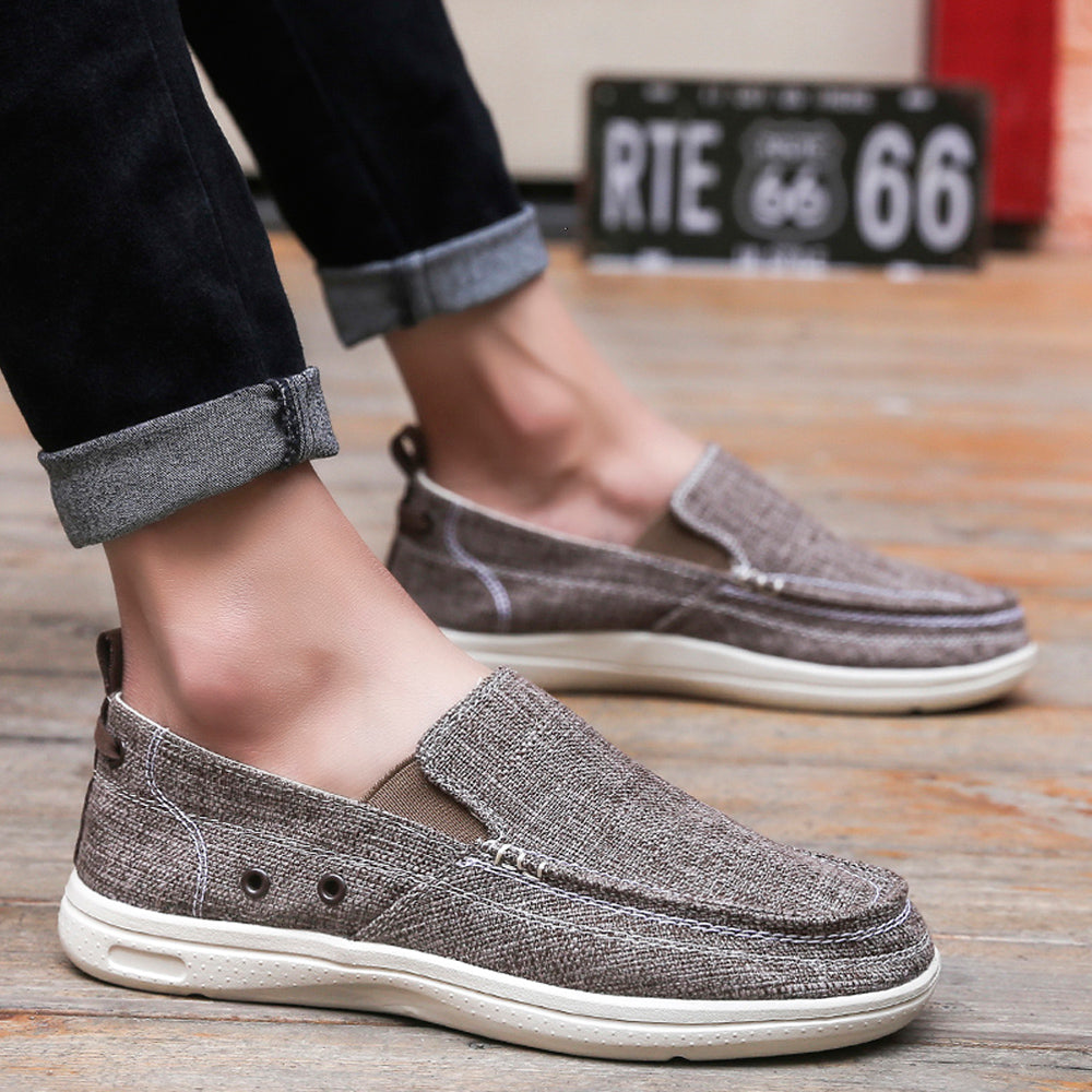 Slip On Canvas Shoes Casual Loafers Boat Shoes for Men | runandup - canvas shoes