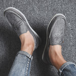 Mens Classic Cloth Shoes Breathable Slip on Flat Loafer | runandup - canvas shoes