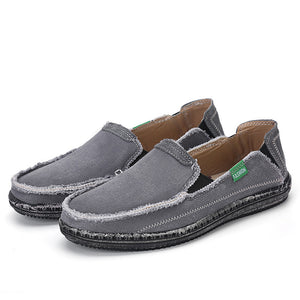 Men's Canvas Slip On Shoes Causal Breathable Loafers | runandup - canvas shoes