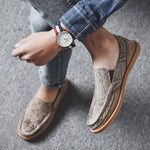 Mens Classic Cloth Shoes Breathable Slip on Flat Loafer | runandup - canvas shoes