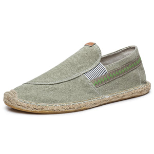 Men's Vintage Slip on Loafers Lightweight Casual Canvas Shoes | runandup - canvas shoes