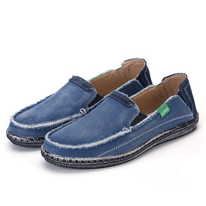 Men's Canvas Slip On Shoes Causal Breathable Loafers | runandup - canvas shoes