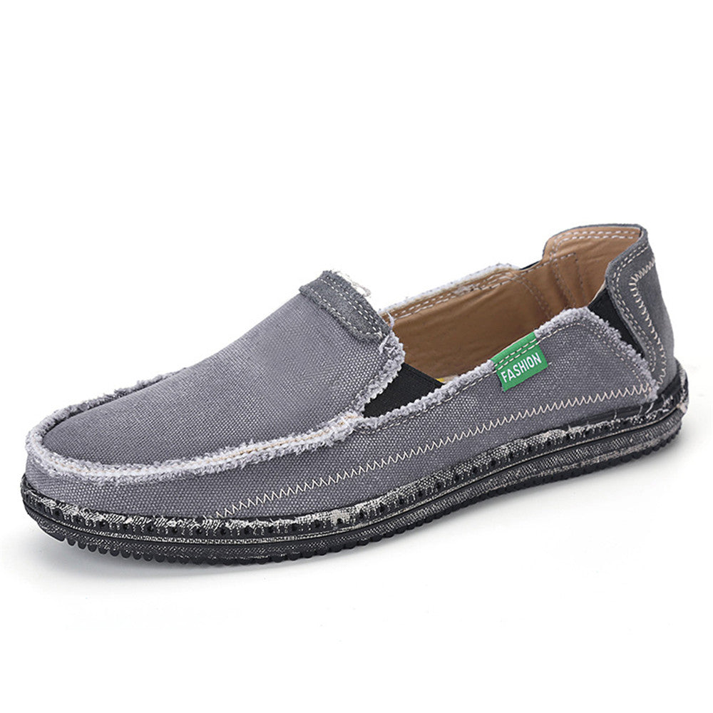 Men's Canvas Slip On Shoes Causal Breathable Loafers | runandup - canvas shoes