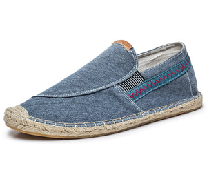 Men's Vintage Slip on Loafers Lightweight Casual Canvas Shoes | runandup - canvas shoes