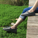 Men's Canvas Slip On Shoes Causal Breathable Loafers | runandup - canvas shoes