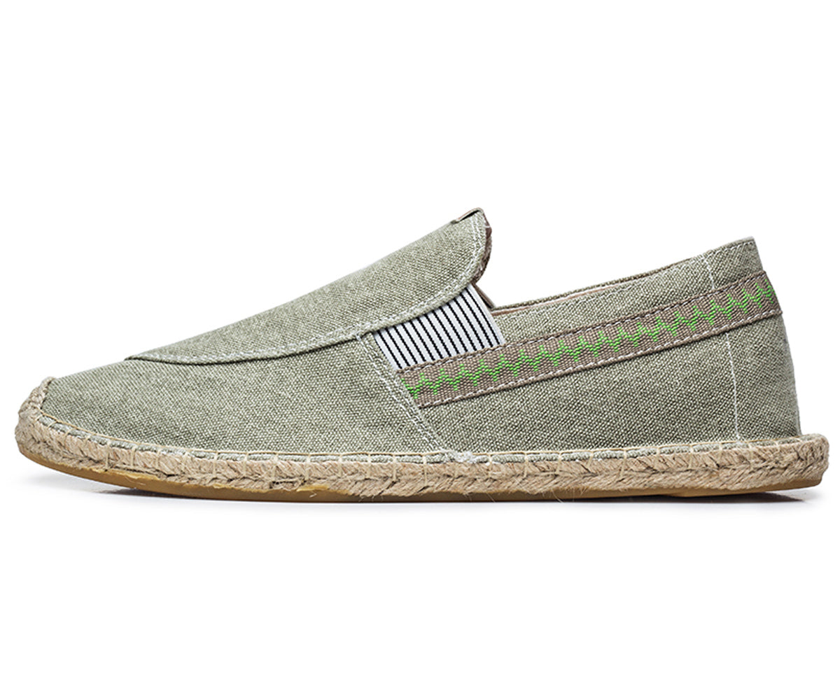 Men's Vintage Slip on Loafers Lightweight Casual Canvas Shoes | runandup - canvas shoes