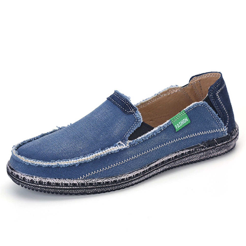 Men's Canvas Slip On Shoes Causal Breathable Loafers | runandup - canvas shoes