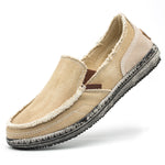 Mens Canvas Shoes Vintage Breathable Slip on Loafers for Walking | runandup - canvas shoes