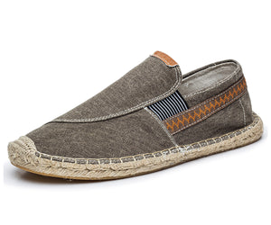Men's Vintage Slip on Loafers Lightweight Casual Canvas Shoes | runandup - canvas shoes