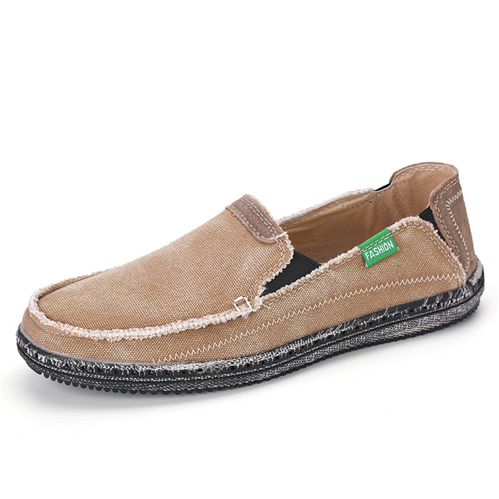 Men's Canvas Slip On Shoes Causal Breathable Loafers | runandup - canvas shoes