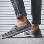 Mens Classic Cloth Shoes Breathable Slip on Flat Loafer | runandup - canvas shoes