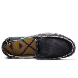 Men's Canvas Slip On Shoes Causal Breathable Loafers | runandup - canvas shoes