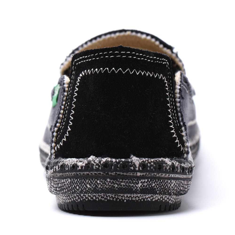 Men's Canvas Slip On Shoes Causal Breathable Loafers | runandup - canvas shoes