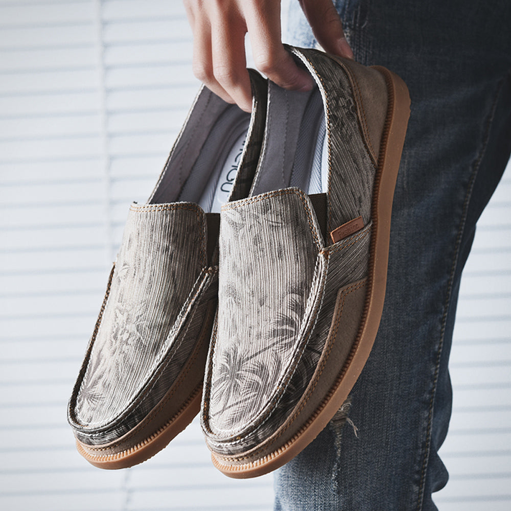 Mens Classic Cloth Shoes Breathable Slip on Flat Loafer | runandup - canvas shoes
