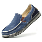 Mens Canvas Shoes Vintage Breathable Slip on Loafers for Walking | runandup - canvas shoes