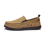 Mens Canvas Shoes Vintage Slip-on Loafers Flat Boat Shoes | runandup - canvas shoes