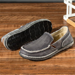 Mens Canvas Shoes Vintage Breathable Slip on Loafers for Walking | runandup - canvas shoes